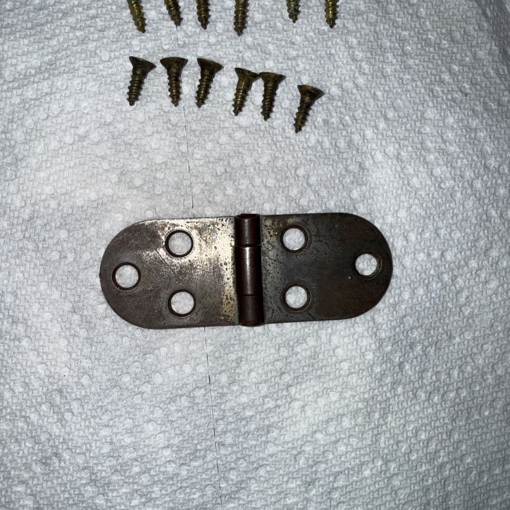 Singer Sewing Machine Top Lid Cabinet Hinges 2 W/original Screws - Picture 3 of 7
